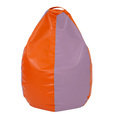 Fotolii Puf Mara - Imitatie Piele - Portocaliu/Mov