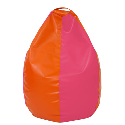 Fotolii Puf Mara - Imitatie Piele - Portocaliu/Roz