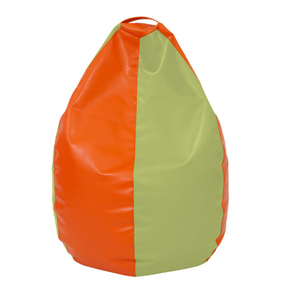 Fotolii Puf Mara - Imitatie Piele - Portocaliu/Verde