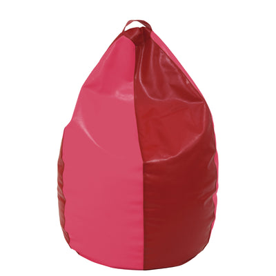 Fotolii Puf Mara - Imitatie Piele - Rosu/Roz