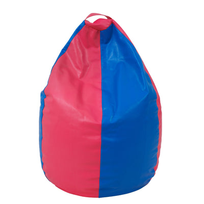 Fotolii Puf Mara - Imitatie Piele - Roz/Albastru