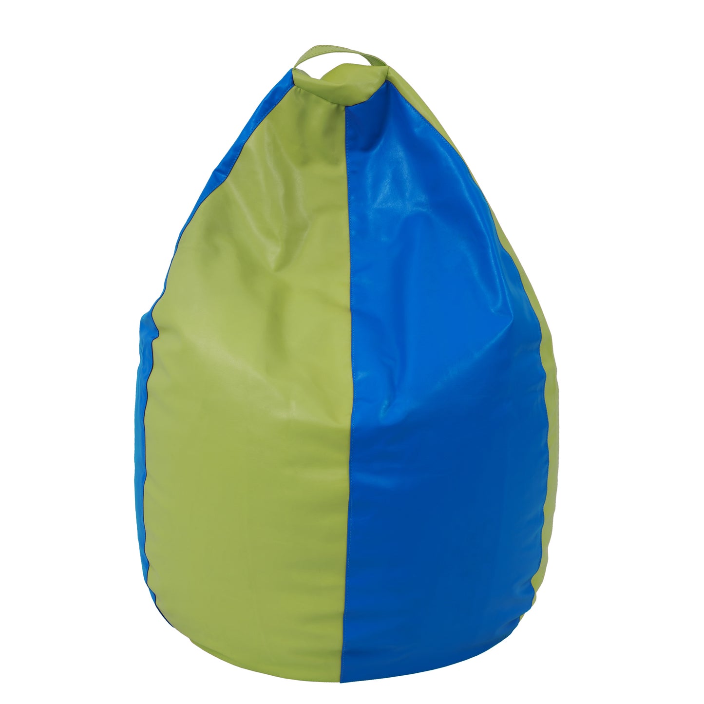 Fotolii puf Mara - imitatie piele - verde/albastru