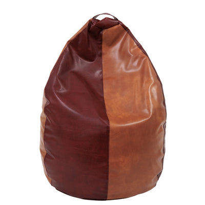 Fotolii Puf Mara - Imitatie Piele - Bordo/Coniac