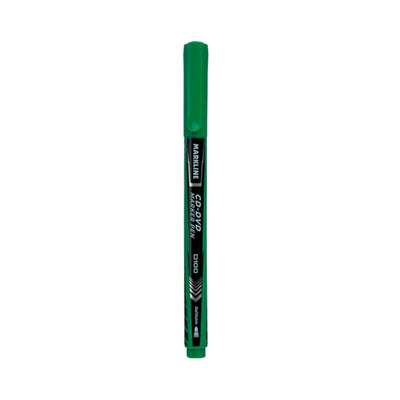 Marker permanent CD/DVD LINC Markline verde varf ultra-fin scriere pe orice suprafata rezistenta 24h fara capac