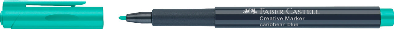 Marker creativ verde Lucky Faber-Castell 1.5 mm pentru sticla piatra metal si hartie