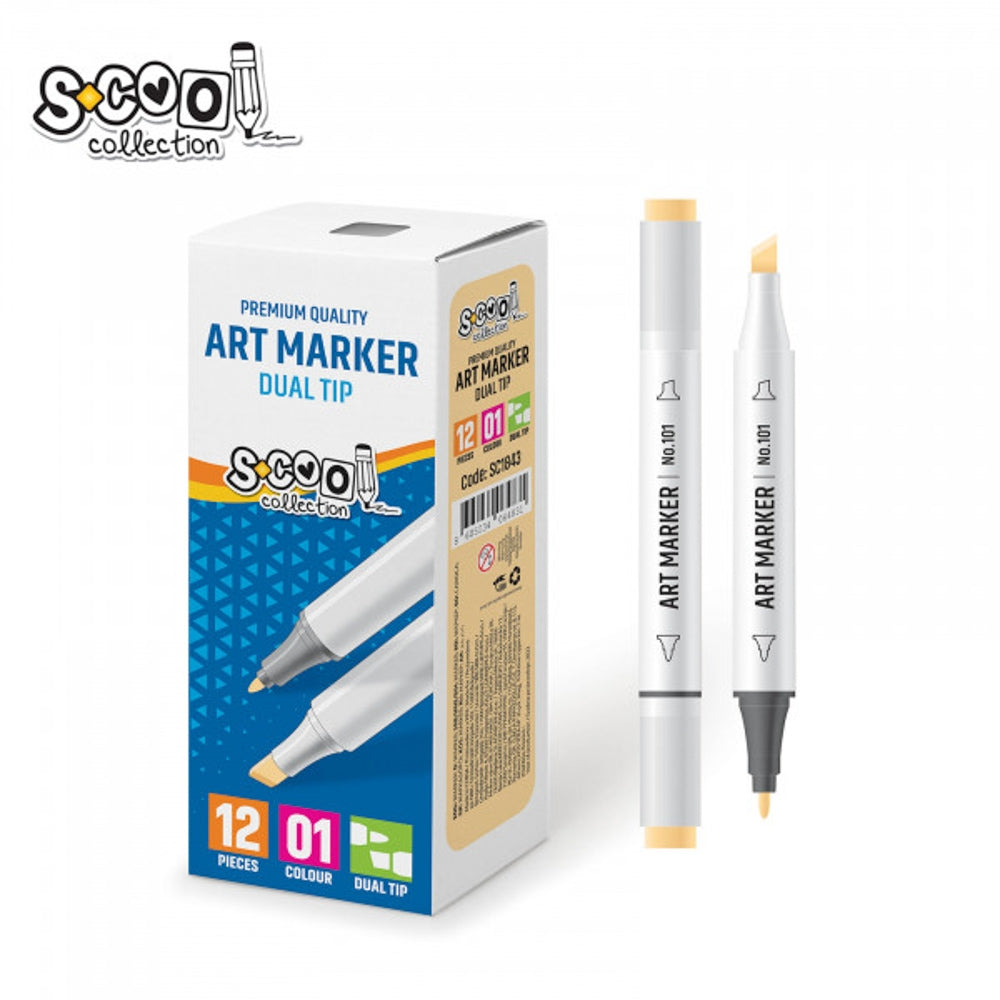 Marker cu 2 capete, 6mm/3mm, Piersica - S-COOL