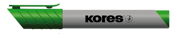 Marker flipchart verde Kores Eco varf rotund 3mm cerneala pe baza de apa nu trece prin hartie