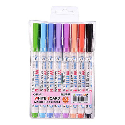 Marker Whiteboard Slim Set 8 Bucati Deli
