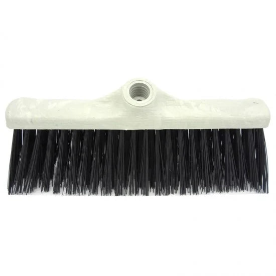Mătură de stradă compactă de 30 cm, realizată din plastic rezistent cu filet pentru coadă, potrivită pentru curățarea aleilor și a spațiilor industriale