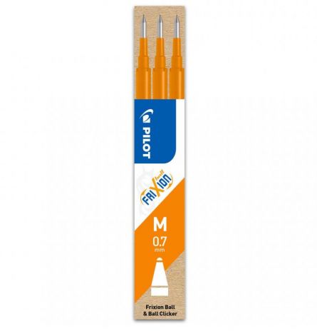 Set 3*Rezerva Roller Cerneala 0.5Mm Frixion Point Pilot Portocaliu