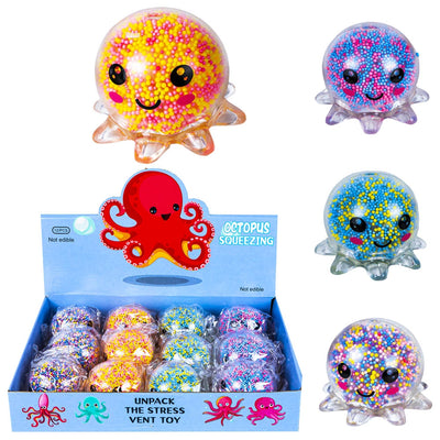 Minge Antistres Cu Granule Si Led, Caracatita