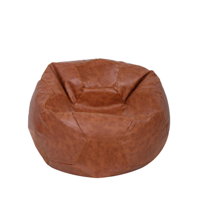Fotoliu Puf Mondo Ball - Imitatie Piele - Coniac