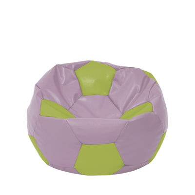 Fotoliu Puf Mondo Ball - Imitatie Piele - Mov/Verde