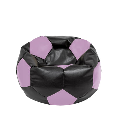 Fotoliu Puf Mondo Ball - Imitatie Piele - Negru/Mov