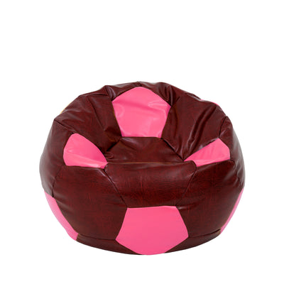 Fotoliu Puf Mondo Ball - Imitatie Piele - Bordo/Roz