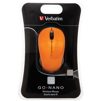 Mouse Verbatim Wireless Laser Go Nano Orange
