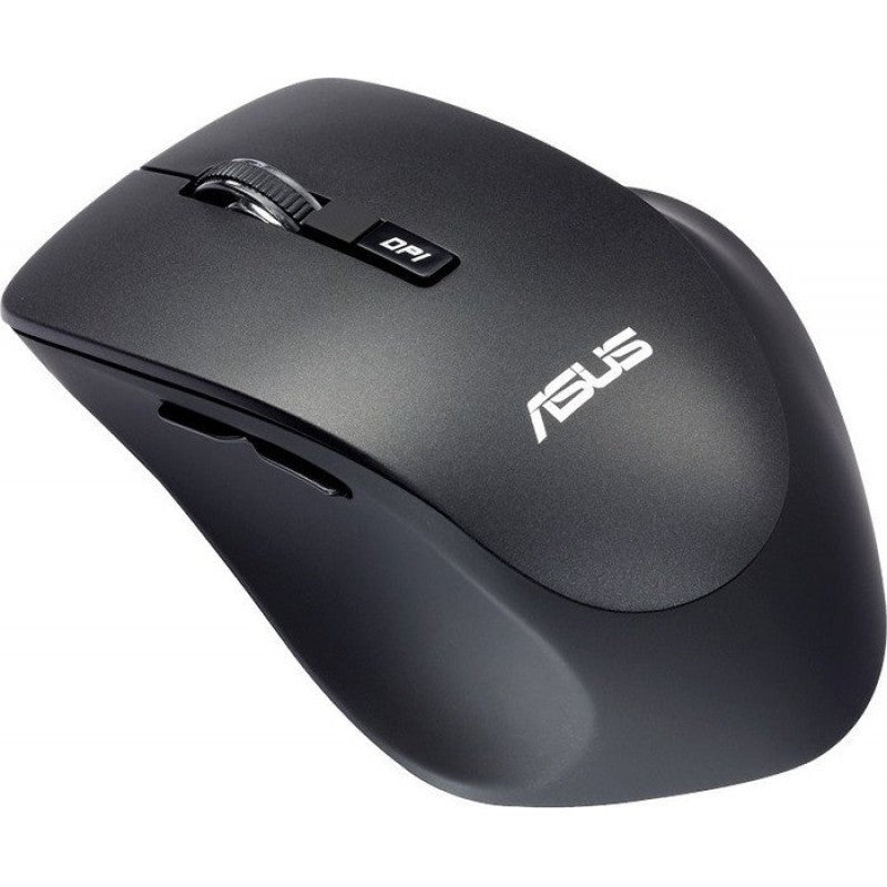 Mouse wireless optic ASUS WT425 de 1600 DPI cu 6 butoane pentru mâna dreaptă în culoare neagră