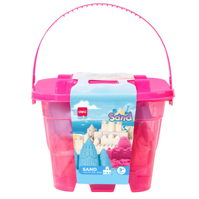 Nisip Kinetic Galetusa 500G + 6 Forme Modelaj Roz Deli