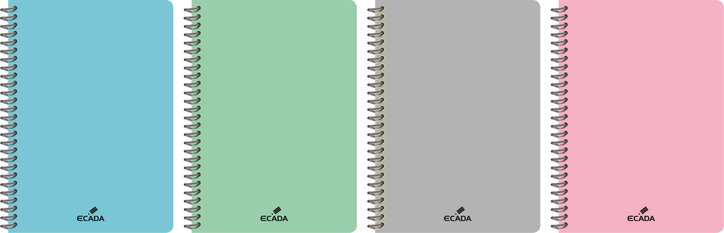 Caiet A4 80 File Spira Coperta Plastic Ecada 29482Dr