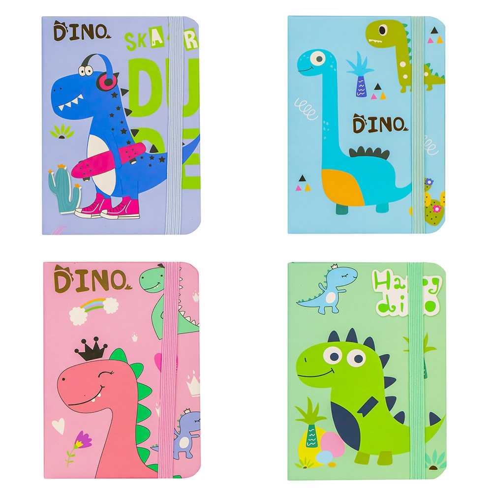 Notes A5 Cu Elastic, 80 File, Dino