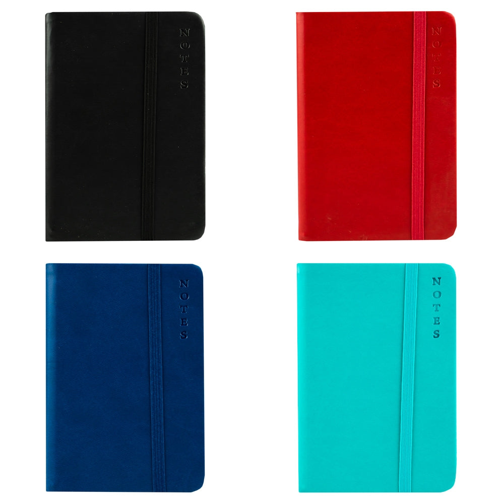Notes A7 Pu, Cu Elastic, 80 File, Diverse Culori