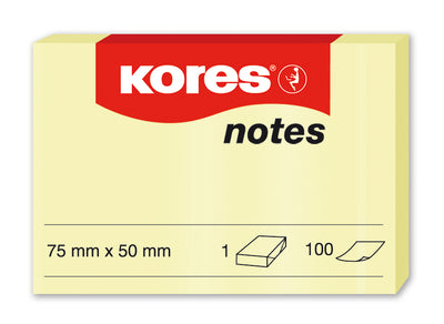 Notes Adeziv 50*75Mm Galben Pal 100 File Kores