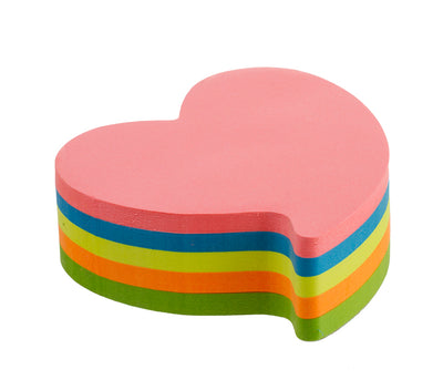 Notes Adeziv 70*70Mm "Inima" Roz Neon 100 File Kores