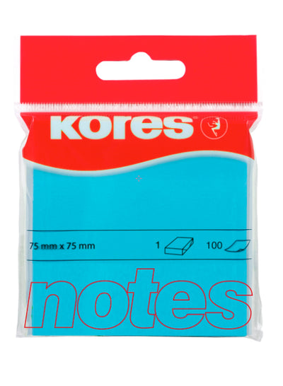 Notes Adeziv 75*75Mm Albastru Neon 100 File Kores