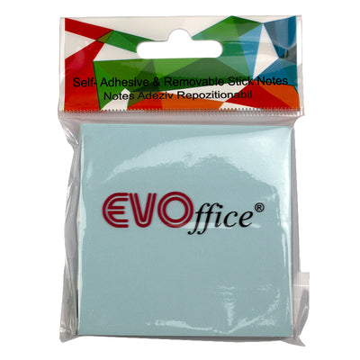 Notes Autoadeziv 76*76 Mm, Albastru Pastel, 100 File Evoffice