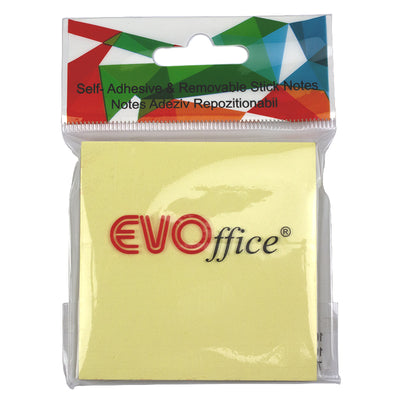 Notes Autoadeziv 76*76 Mm, Galben Pastel, 100 File Evoffice