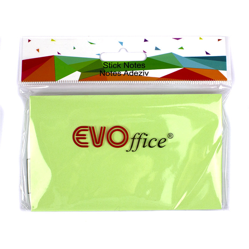 Notes Autoadeziv 76*127 Mm, Verde Pastel, 100 File Evoffice