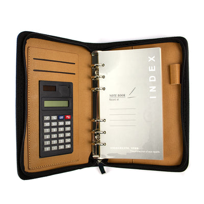 Organizer Mic 21.3 X 13.7 Cm Cu Calculator, Inchidere Cu Fermoar Rosu