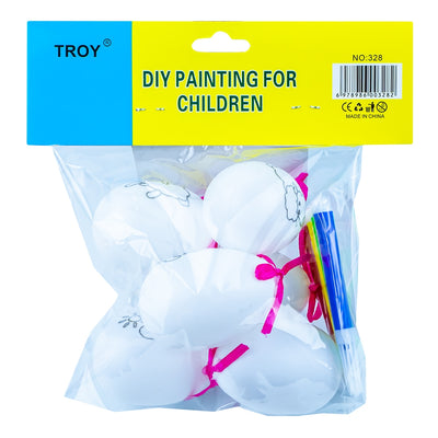 Oua Pentru Pictat + Carioci, 6 Buc/Set