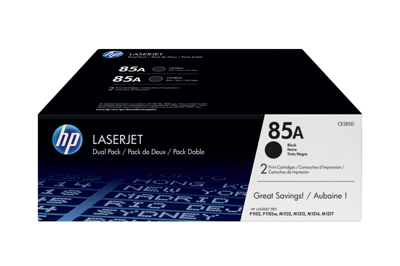 Toner HP 85A (CE285AD), negru (black), original, 2 bucăți, 3200 pagini