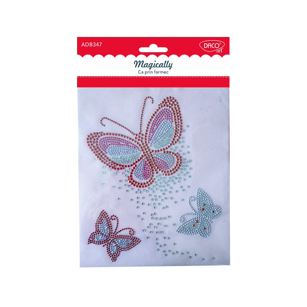 Pachet de design vestimentar transferabil termic DACOart Ca prin Farmec, ideal pentru personalizarea hainelor și accesoriilor textile prin fier de călcat sau presă termică