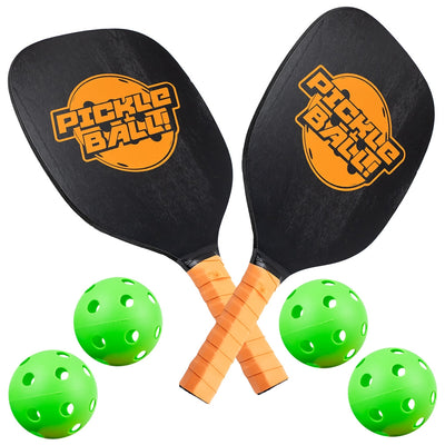 Palete Pickle Ball In Husa, 2 Buc/Set + 4 Mingi