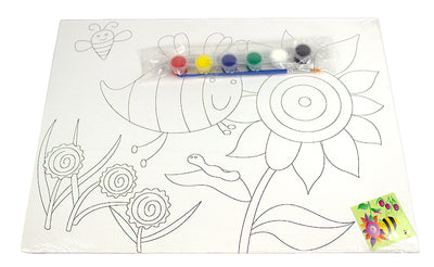 Panza Pictat Predesenata Pe Sasiu 30*40Cm, 6 Culori Si Pensula Evoffice