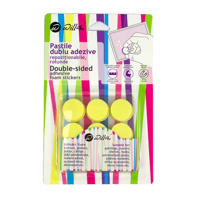 Guma Adeziva Rotunda Repozitionabila, 22*22 Mm, 45 Buc/Set Willgo