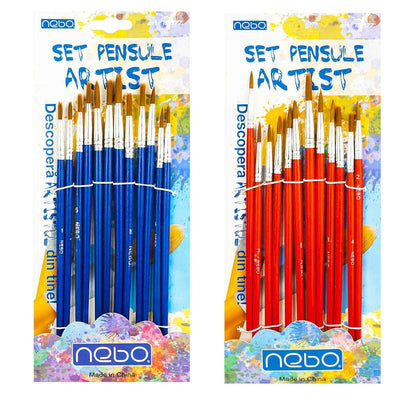 Pensule Varf Rotund 12 Buc/Set - Nebo