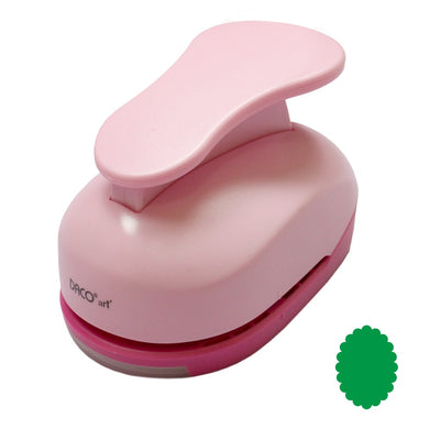 Perforator hobby roz cu model etichetă ondulată de 7.6 cm utilizat în proiecte creative și scrapbooking