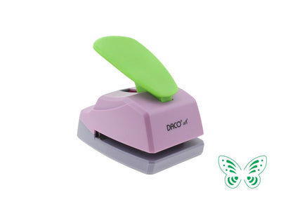 Perforator hobby complex DACO cu model fluture pop-up PF043 utilizat pentru crearea efectelor 3D în scrapbooking.