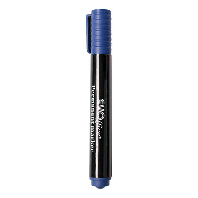 Permanent Marker Albastru Varf Tesit Evoffice