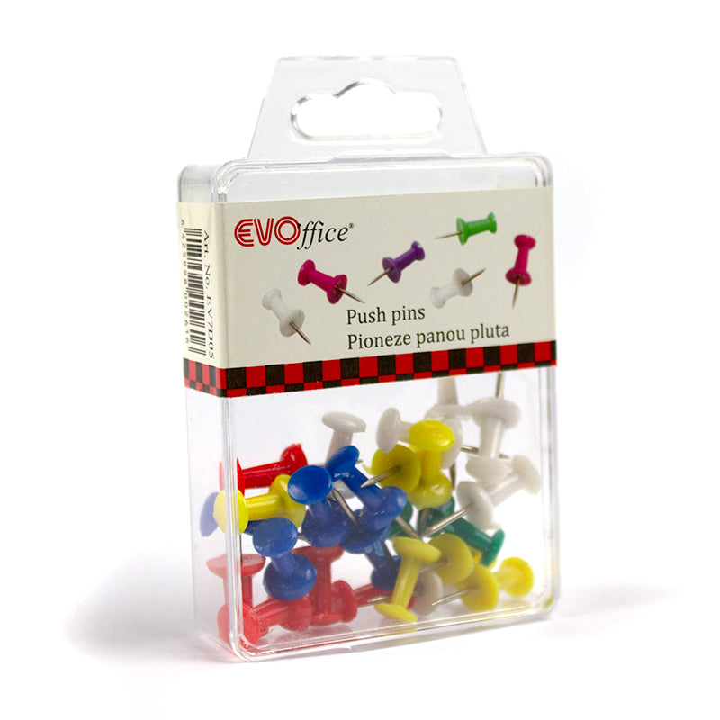 Pioneze color panou pluta 25 buc/cutie EVOffice
