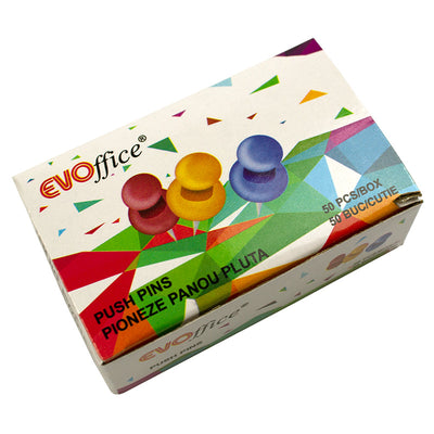 Pioneze Color Panou Pluta 50 Buc/Cutie Evoffice