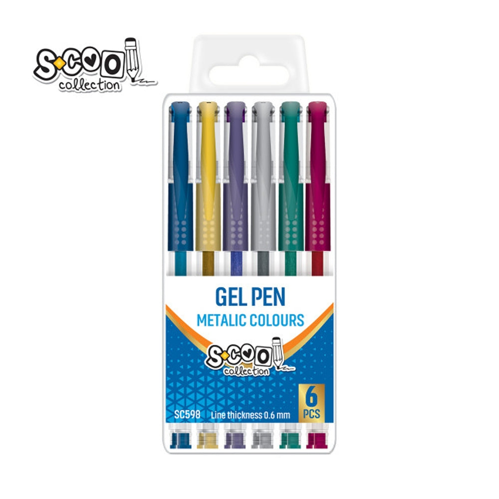 Pix cu gel, metalic, 6 buc/cutie - S-COOL