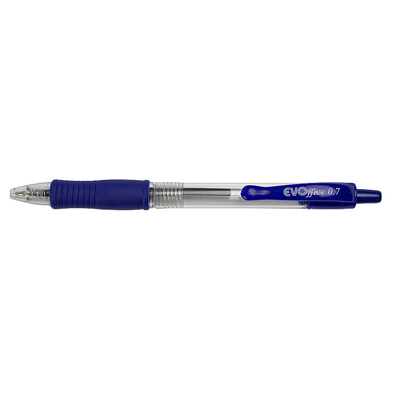 Pix cu gel si grip 0.7mm, retractabil EVOffice albastru