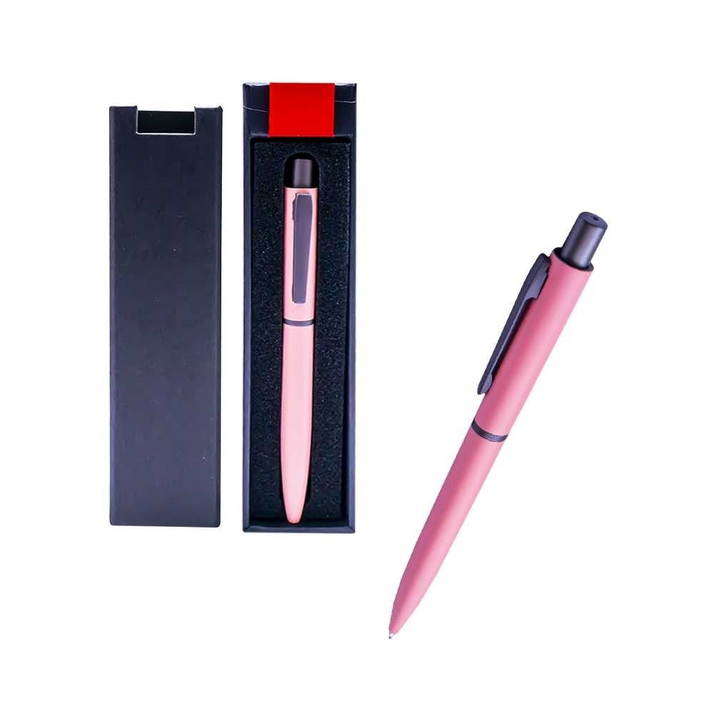 Pix Metal Roz In Cutie Cadou, Cu Mecanism, Mina Albastra - Offishop