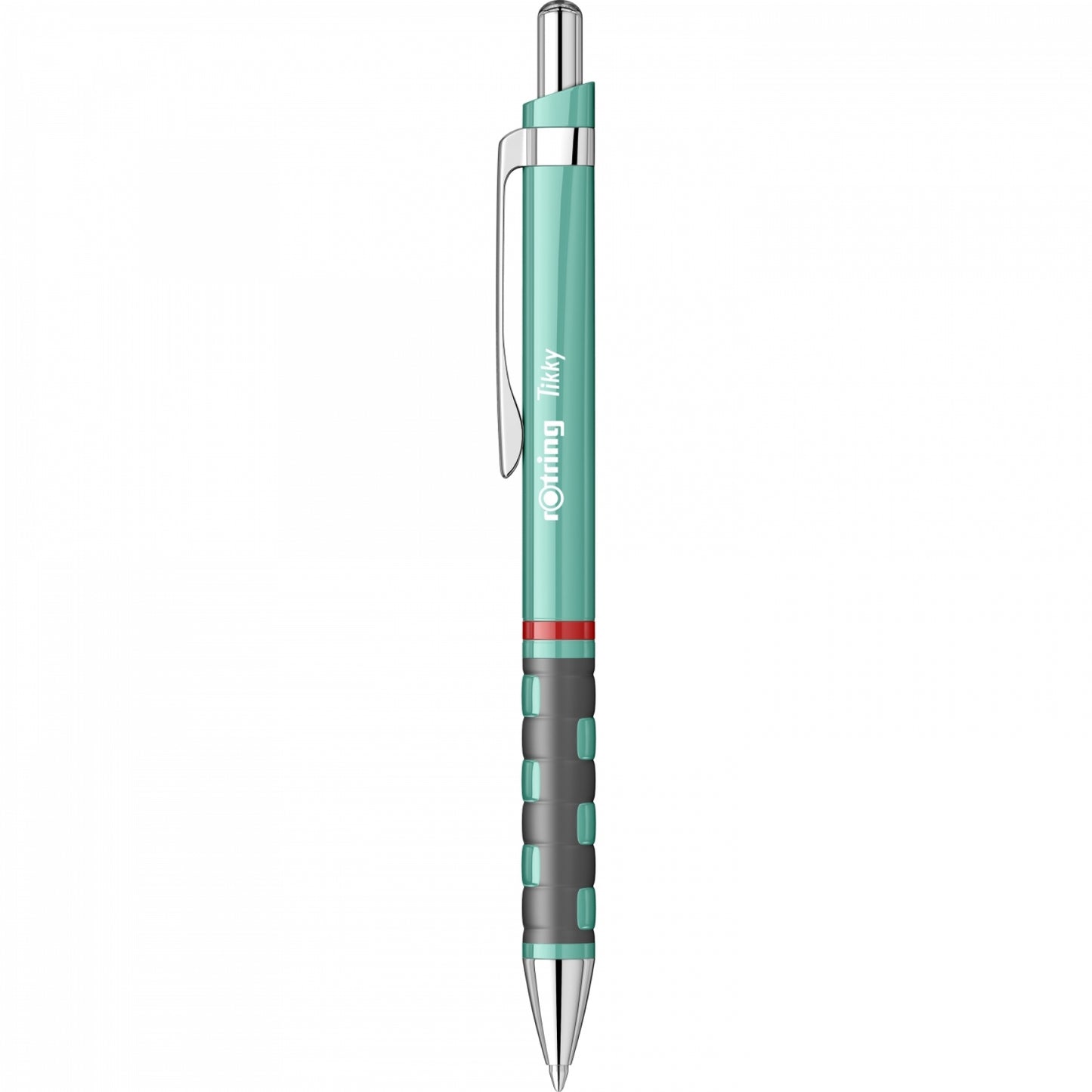 Pix mecanic Rotring Tikky 3 cu finisaj elegant albastru sidefat, accesorii din oțel inoxidabil cromat și grip ergonomic din cauciuc