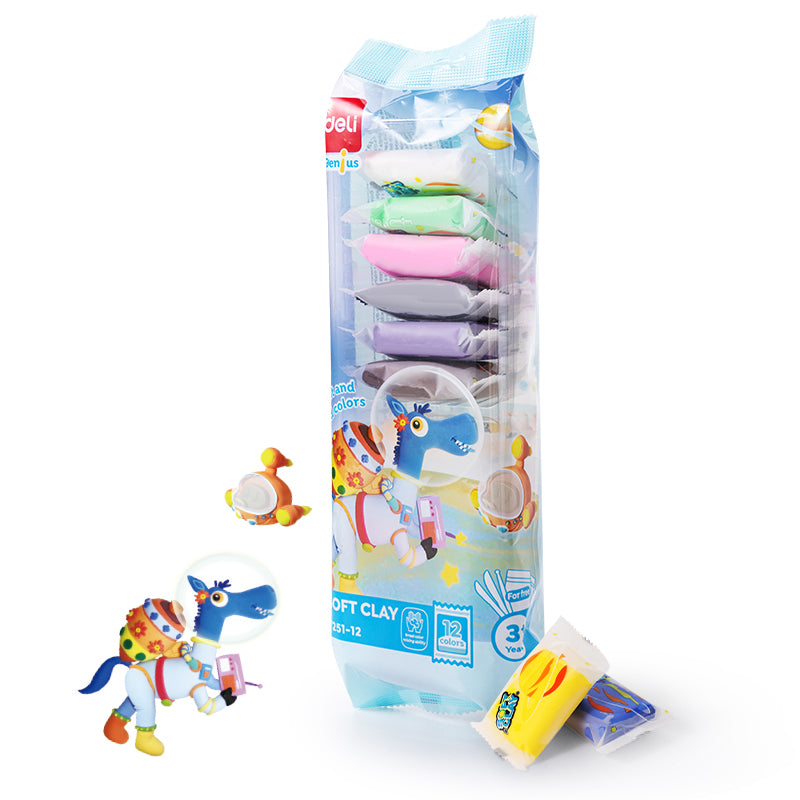 Plastilina Soft Clay 12 Culori 72G Deli