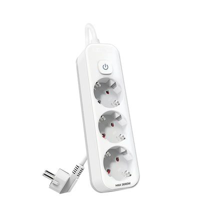 Prelungitor 1.8M 3 Prize Protectie Copii + Intrerupator Deli